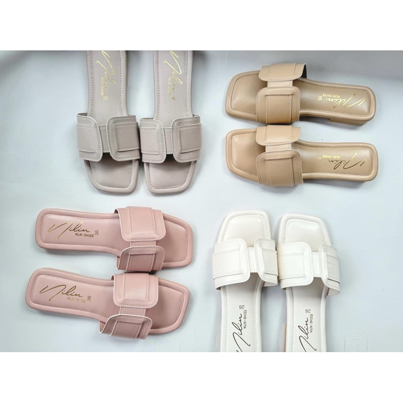 ใหม่ ! Nilin NK-124 รองเท้าสวมดีไซส์เรียบหรูโฉมใหม่ของแบรนด์นิลิน รุ่นนี้เก็บทรงหน้าเท้าได้ดี ทำให้เท้าเรียว ไซส์ 36-40