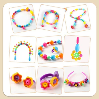 COD😀ชุดลูกปัด Diy การฝึกสมาธิ มือเด็ก แฮนด์เมด สร้อยคอ สร้อยข้อมือ ของเล่นเพื่อการศึกษา ของเล่นเด็ก