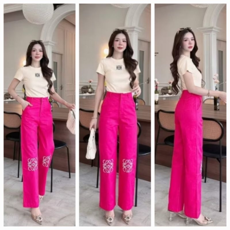 254 มี3xl,4xl,5xl,6xl[ปกติ]เซตกางเกงขายาวว้าววว