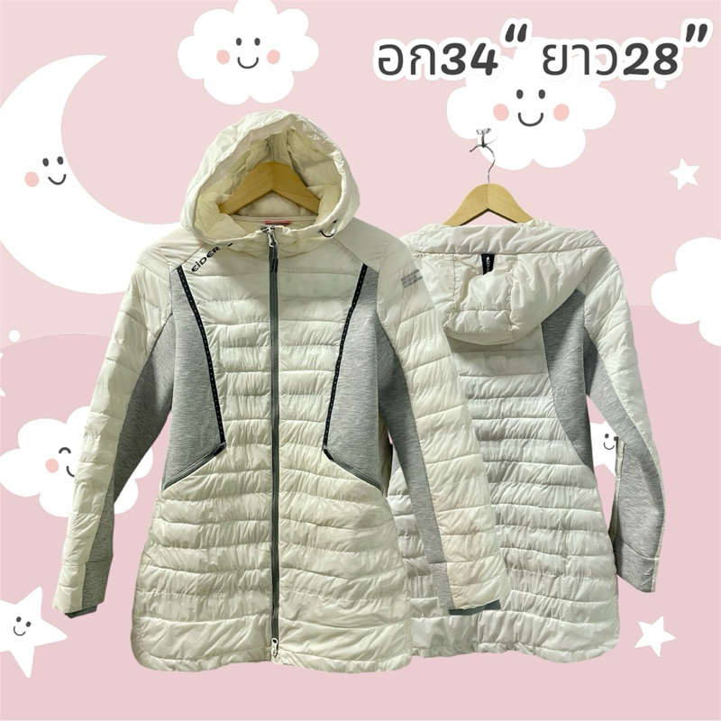 (มือสอง)Eider padded jacket ทรงเลดี้สีขาว