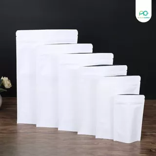 ถุงซิปล็อค ถุงคราฟท์ สีขาวทึบ มีซิปล็อค ตั้งได้ ถูกชัวร์ [50ใบ] - Acplusglobal