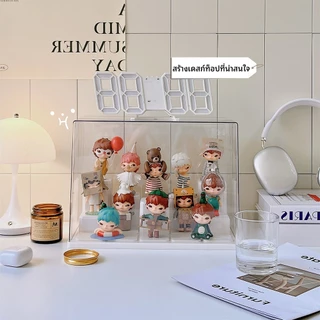 กล่องโชว์โมเดล ตู้ใส่โมเดล กล่อง labubu กล่องอะคริลิค กันฝุ่น'จัดเก็บสะอาด แบบขั้นบันได วางซ้อนได้2 ชั้น กล่องใส่เลโก้
