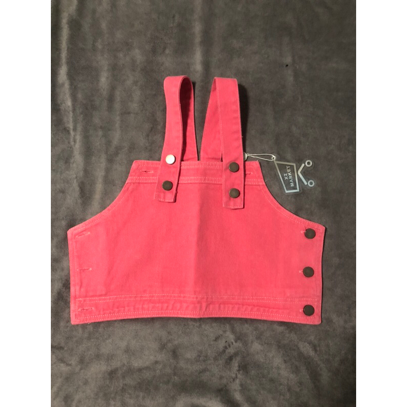 เสื้อเอี๊ยมครอปงานป้ายX2m market ไซส์M