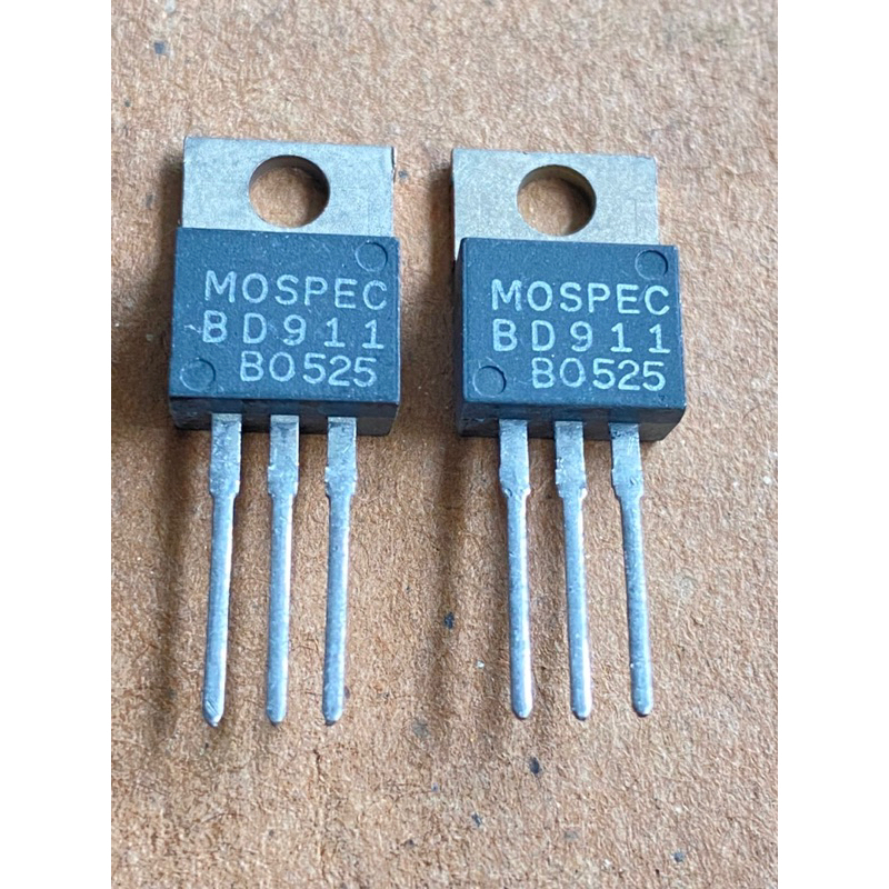 BD911 ,BD912 (แพ็ค 1ชิ้น)สินค้าพร้อมส่งในไทยแบรนด์ MOSPECของแท้ ทรานซิสเตอร์ NPN 15A 100V Transistor