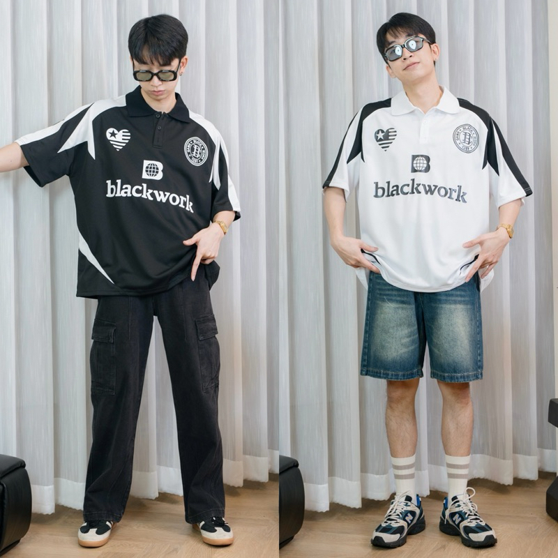 BLACKWORK POLO เสื้อโปโลทรงโอเวอร์ไซด์