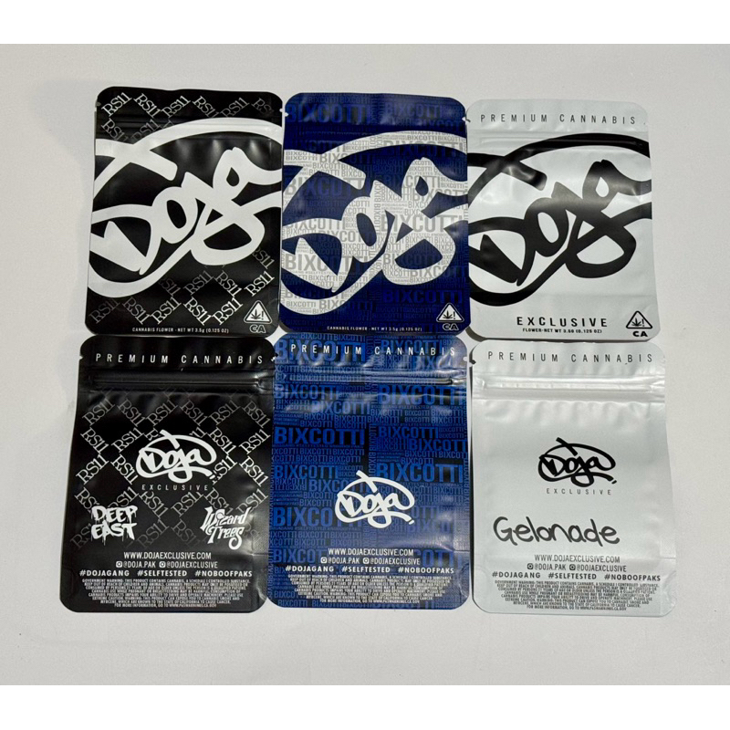 High Quality Mylar Zip Doja 3.5gr Packaging Smell Proof Water Proof