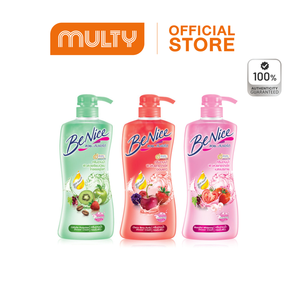 ซื้อ 2 จ่าย 1 ในราคา 129 บาท (คละสูตรได้)  จนถึงวันที่ 19/11/25***Benice Shower Cream Firm&White Bot