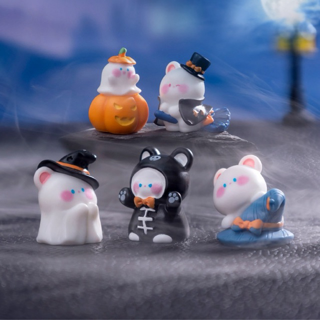 A020 ตุ๊กตาจิ๋ว ชุดผีน้อย ฮาลาวีน Halloween สำหรับตกแต่งสวนถาด แต่งสวนจิ๋ว แต่งบ้าน ส่งจากไทย