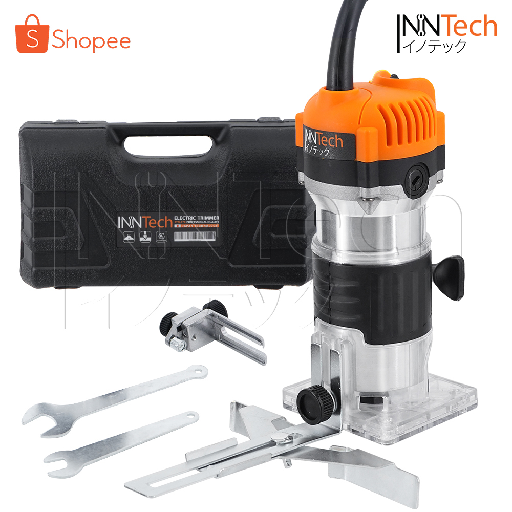 InnTech เครื่องเซาะร่อง เร้าเตอร์ ทริมเมอร์ 820 วัตต์ 1/4 นิ้ว เครื่องเซาะร่องไม้ Wood Trimmer รุ่น ETN-370