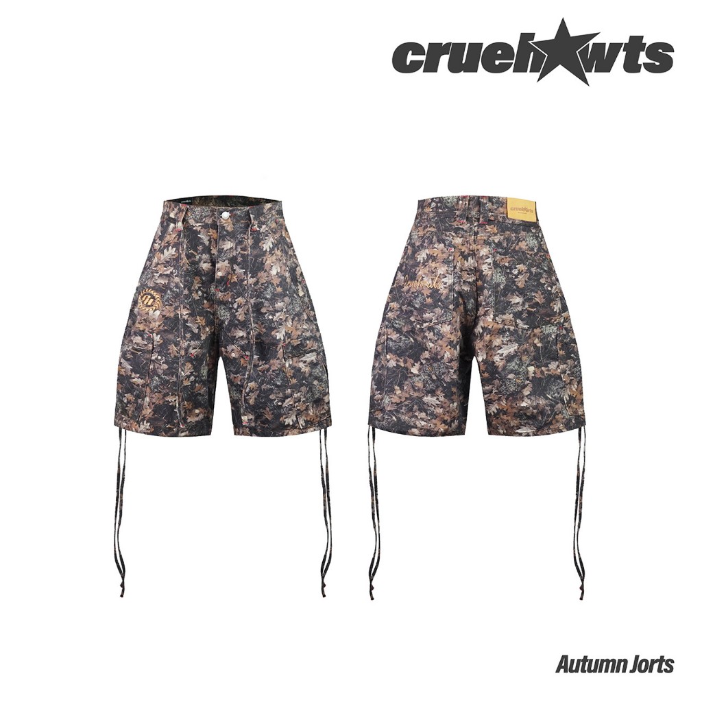 Cruehawts กางเกงขาสั้น Realtree / Kaki Cotton Jorts CSP02