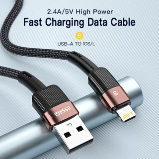 Essager USB To L ชาร์จเร็ว 2.4A สายชาร์จความไวสูงสามารถใช้งานร่วมกับอุปกรณ์ประเภทต่างๆ