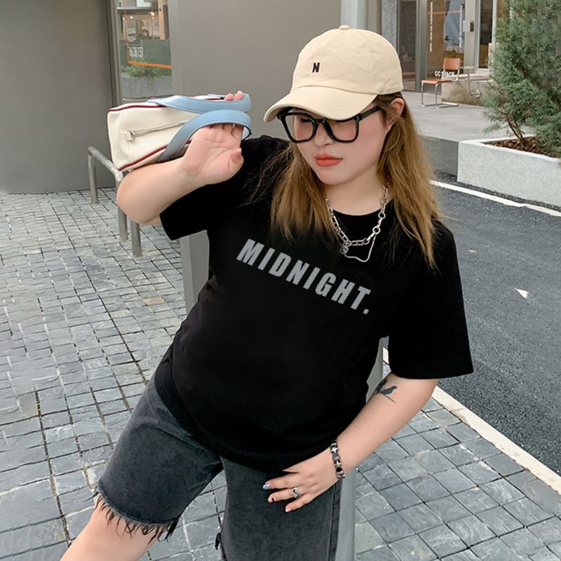 TeddyTee🚶‍♂ เสื้อยืด สาวพลัสไซส์ สาวอวบ ทรงหลวม ผู้หญิง คอกลม ผ้าคอตตอน100% ใส่สบาย สไตล์เกาหลี สตรีทเท่ๆ