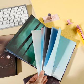 220 หน้า สมุดปกแข็ง โน้ตบุ๊คสี ด้วย ภาพประกอบท้องฟ้า สมุดโน๊…