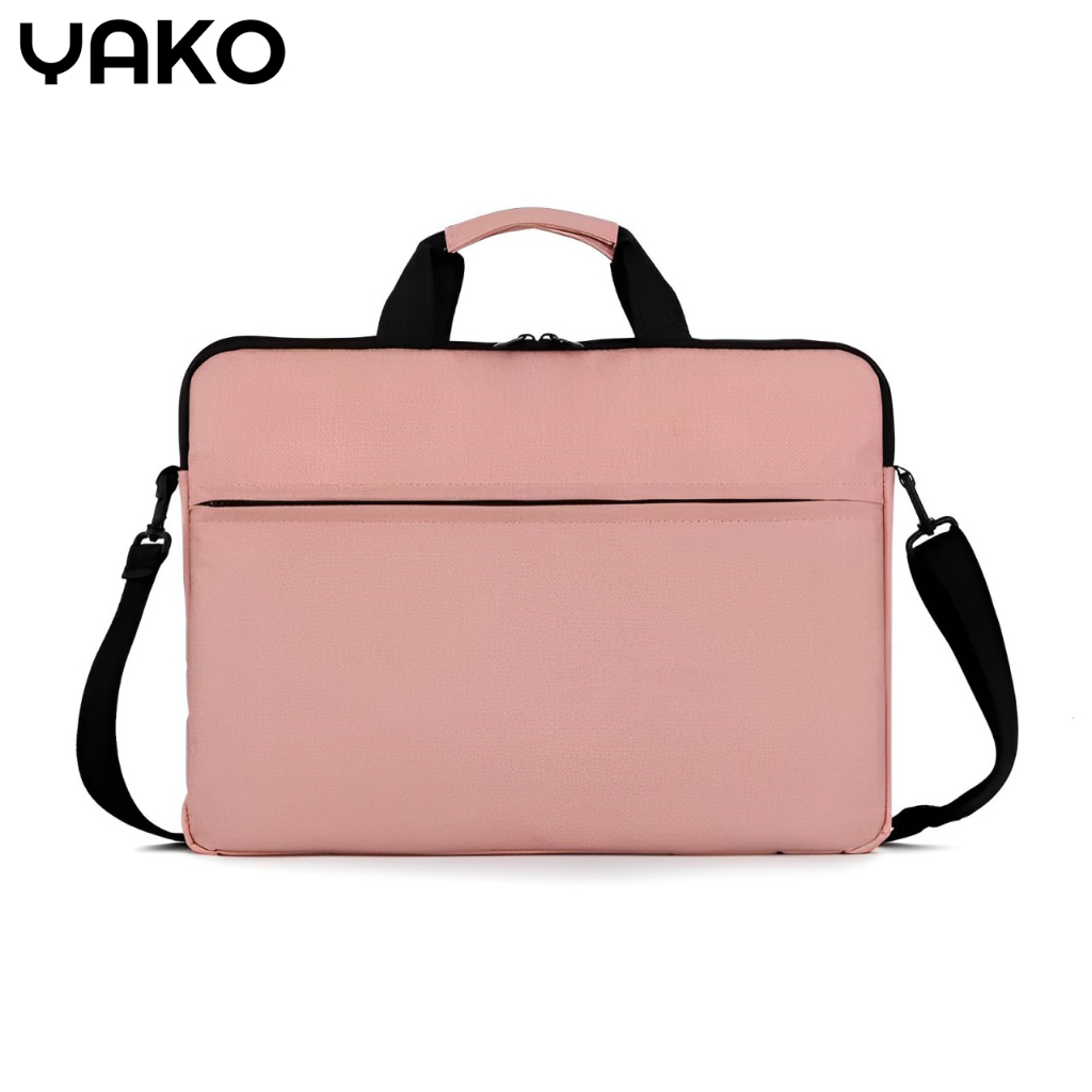YAKO กระเป๋าคอม กระเป๋าโน้ตบุ๊กสีชมพู 14นิ้ว 15.6นิ้ว เหมาะสำหรับผู้หญิง เหมาะกับโน้ตบุ๊คทุกรุ่น