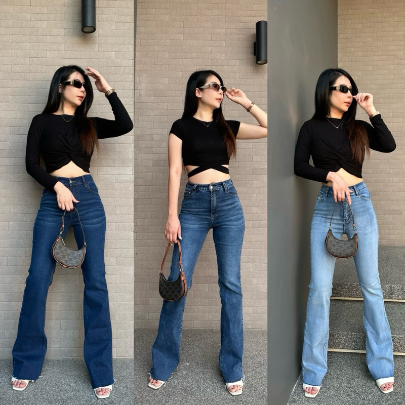 Anunya jeans กางเกงยีนส์ทรงม้า ขาม้าเล็ก ยาว41“