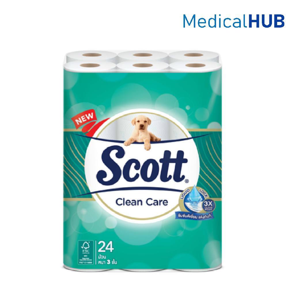 Scott Clean Care 24 Roll สก๊อตต์ คลีนแคร์ หนา 3 ชั้น 24 ม้วน 22090