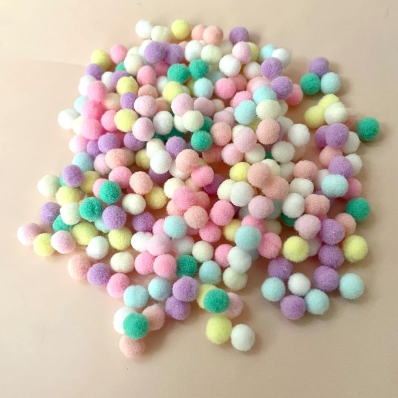 ปอมปอมคละสีพาสเทล 0.8cm (200ลูก) - รูปที่ 3