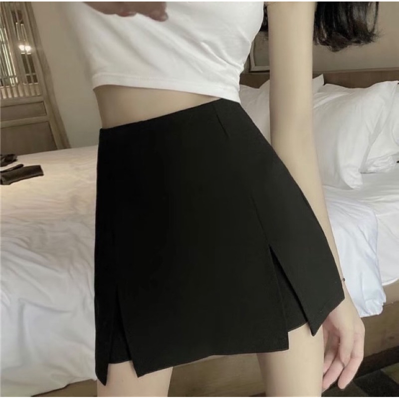 PAAM [ส่งในไทย] กางเกงกระโปรง แหวกหน้า2ข้าง มาใหม่  PC15