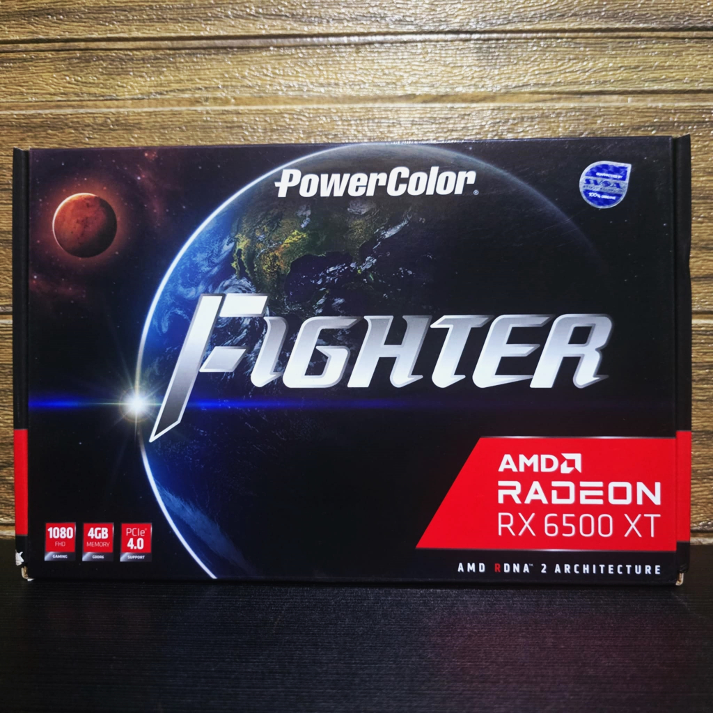 VGA (การ์ดแสดงผล) POWERCOLOR FIGHTER AMD RADEON RX 6500 XT 4GB GDDR6 สินค้ามือ2/มีประกันศูนย์ไทย SVO