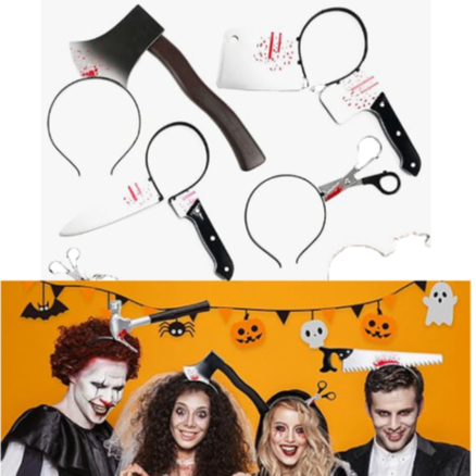 ส่งจากไทย ที่คาดผมฮาโลวีน คาดผมฮาโลวีน แฟนซี ปาร์ตี้ สยองขวัญ Halloween ที่คาดผม มีด ขวาน เลื่อย ฆ้อน Spider ปีศาจ ไฟ