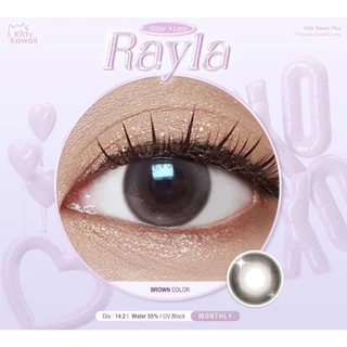 คอนแทคเลนส์ Rayla Brown / Gray (Kitty Kawaii) ขนาดมินิ💖ธรรมชาติผสมกลิตเตอร์ หวานละมุน