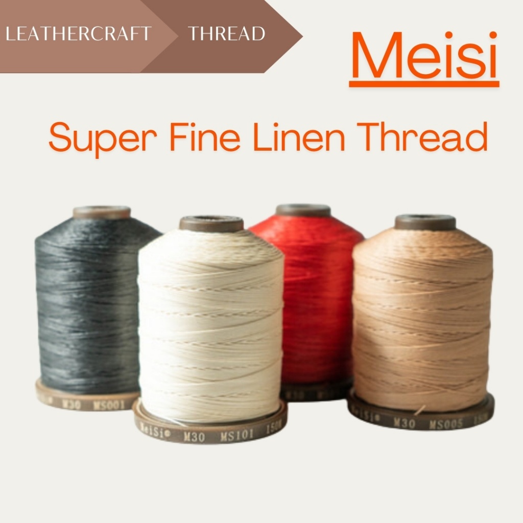 Meisi Superfine Linen Thread ด้ายเย็บลินินเคลือบแว็กซ์ คุณภาพสูงสำหรับเย็บเคื่องหนัง