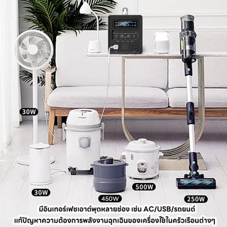 แหล่งจ่ายไฟเก็บพลังงานกลางแจ้งอัจฉริยะ Power Box พาวเวอร์แบงค์ฉุกเฉิน แบบพกพา Power Station 600W แบตเตอรี่สำรองฉุกเฉิน