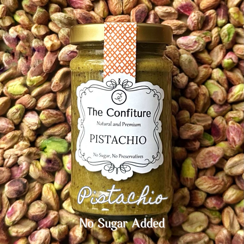 [ไม่มีน้ำตาล] เนยถั่วพิสตาชิโอ Pistachio 100 กรัม - The Confiture