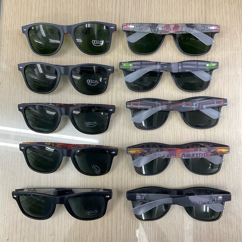 (YD8560) แว่นกันแดดเลนส์กระจก ปั้มRAYDON ขามีลวดลายสวยงาม(พร้อมส่ง จากไทย)