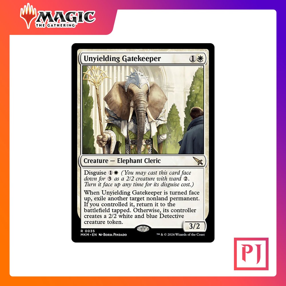 [MTG] Unyielding Gatekeeper [MKM] [WHITE] [RARE] [NORMAL] [ENG] (การ์ดเมจิค / Magic the Gathering)