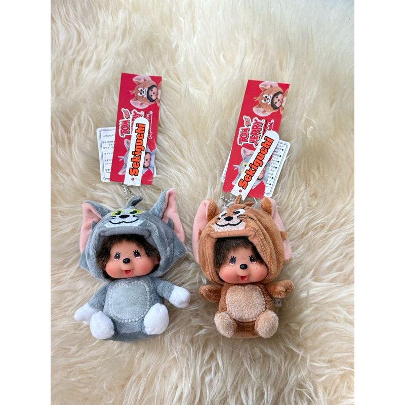 พร้อมส่ง!! Set คู่ - ม่อนชิชิ Monchichi พวงกุญแจห้อยกระเป๋า Monchhichi Tom & Jerry