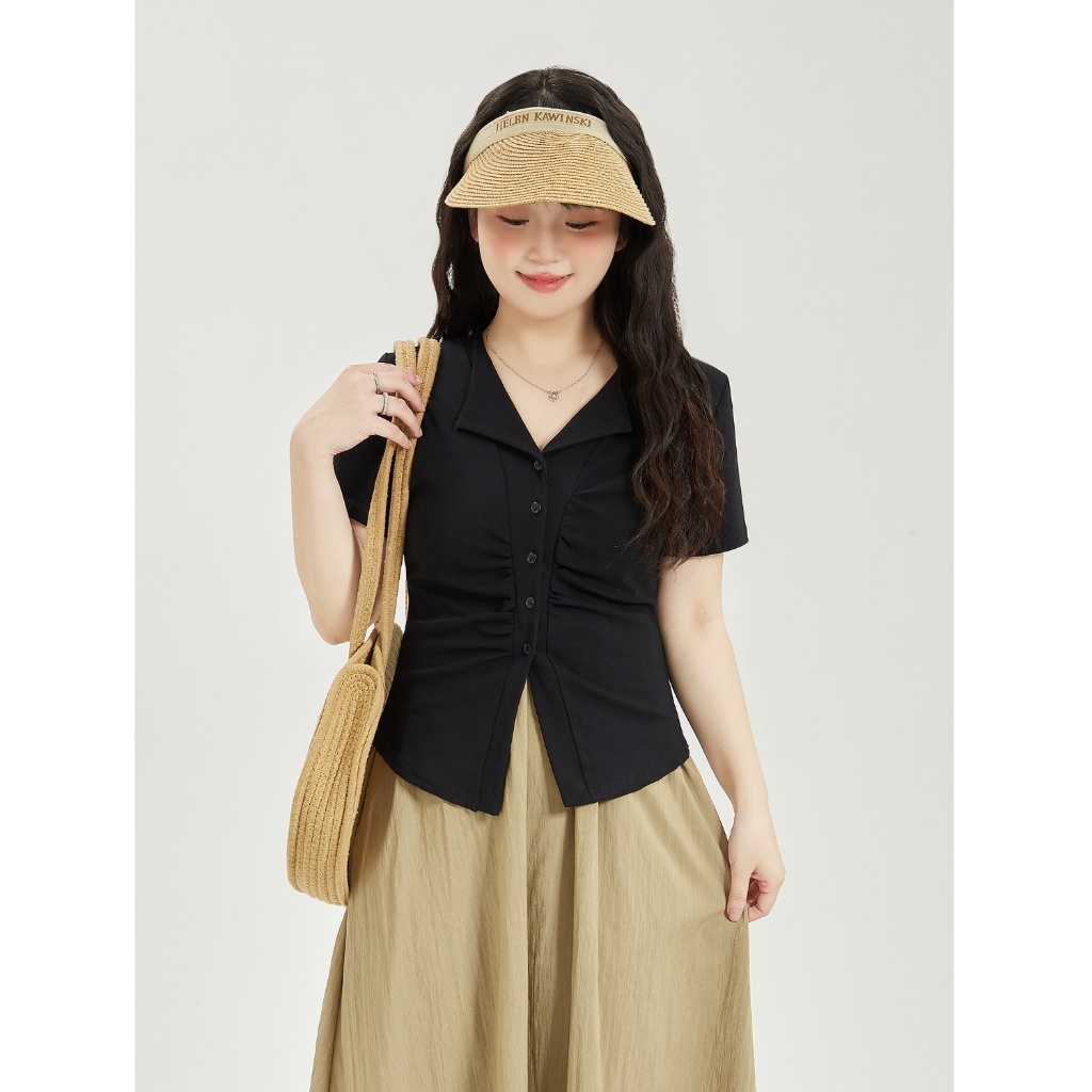 M-3XL เหมาะสำหรับสาวที่อ้วน เสื้อกล้าม ทำให้ดูผอม น่ารักและน่าหวาน ลดอายุ ปกปิดไขมัน การแต่งกายประจำวันทำงาน RL028