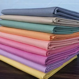 ผ้าคอตต้อนแท้/ผ้าฝ้ายแท้/ผ้าคอตต้อนป๊อบลิน/ Cotton100% โทนสีเขียว (ตัดเป็นหลา/ตัดเป็นเมตร)