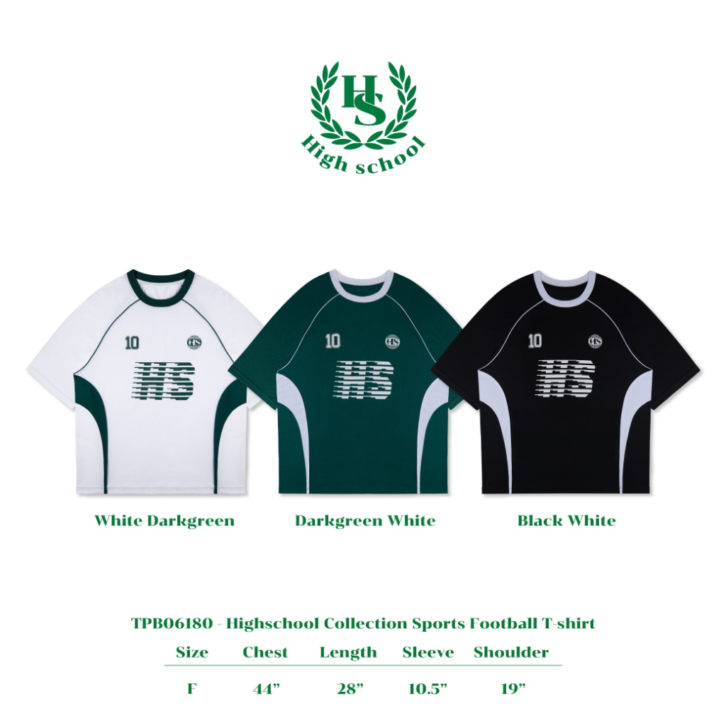 Highschool Sports Collection 2024 Football T-Shirt เสื้อบอลคอกลม - TPB06180