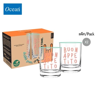 OCEAN เซตแก้วน้ำ SIPs drinking glass 385 ml. (Pack of 2)
