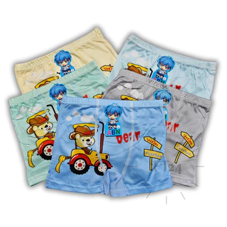 ABN Kids แพค 10 ตัว กางเกงในเด็กผู้ชาย สีพาสเทล สุ่มลาย 1 แพค/ลาย น่ารัก ใส่สบาย แบรนด์ไทย