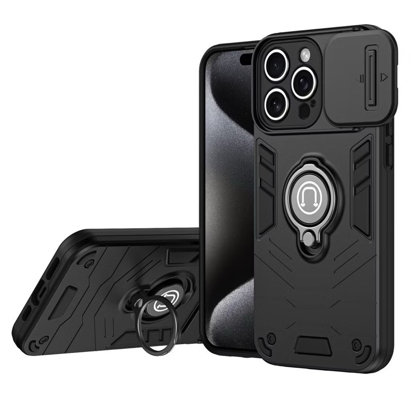 เคส ViVO Y100(5G)/Y03/Y03T/Y18(4G)/Y28s(5G)/Y28(4G) กันหระเเทก สไลด์เปิดปิดกล้องได้ แม่เหล็กกขาตั้ง พร้อมส่งในไทย