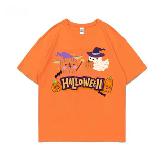 Halloween พร้อมส่ง 🔥 เสื้อยืดแขนสั้น คอกลม ฮาโลวีน สกรีนลาย ES.SHOP28 ผ้าคอตตอนผสม
