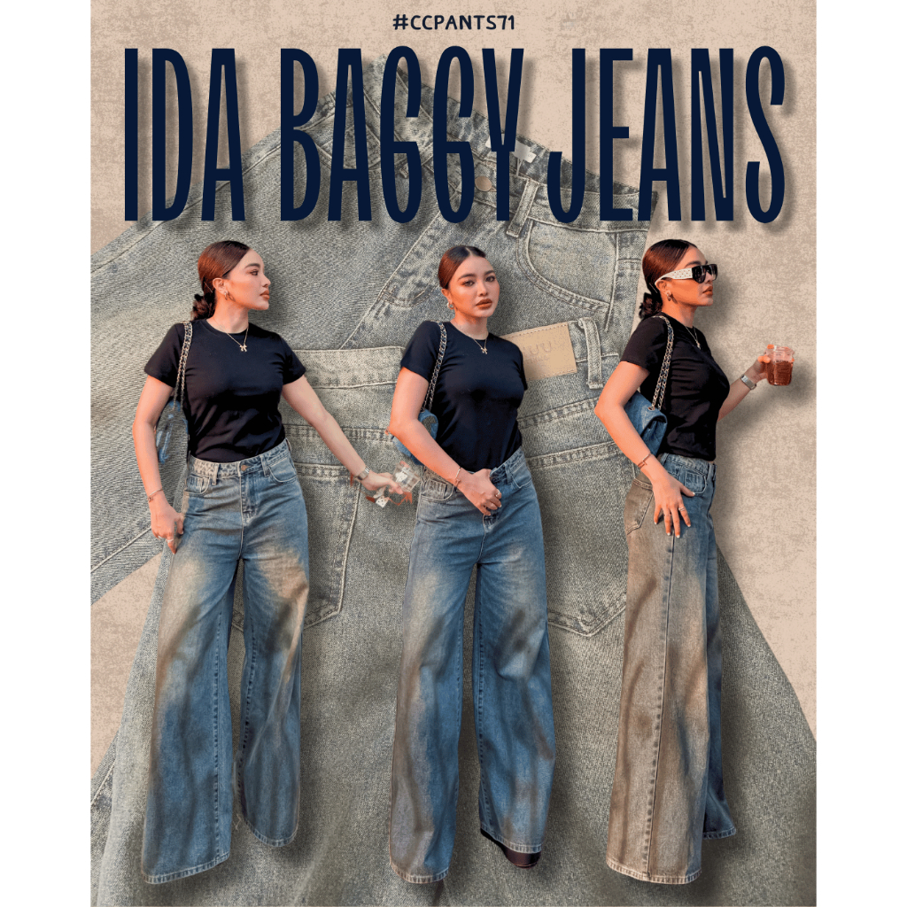 Chuuclothing Ida baggy jeans [สินค้าพร้อมส่ง] เก็บโค้ดลด 30% สูงสุด 1,000 ฿ ที่หน้ากิจกรรมนะคะ