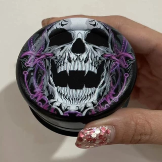 ที่บดสมุนไพรขนาดพกพา วัสดุพลาสติกอย่างดี ไซส์ 63mm 3ชั้น Grinder รูปแบบการ์ตูน เลือกสีได้ วงกลม