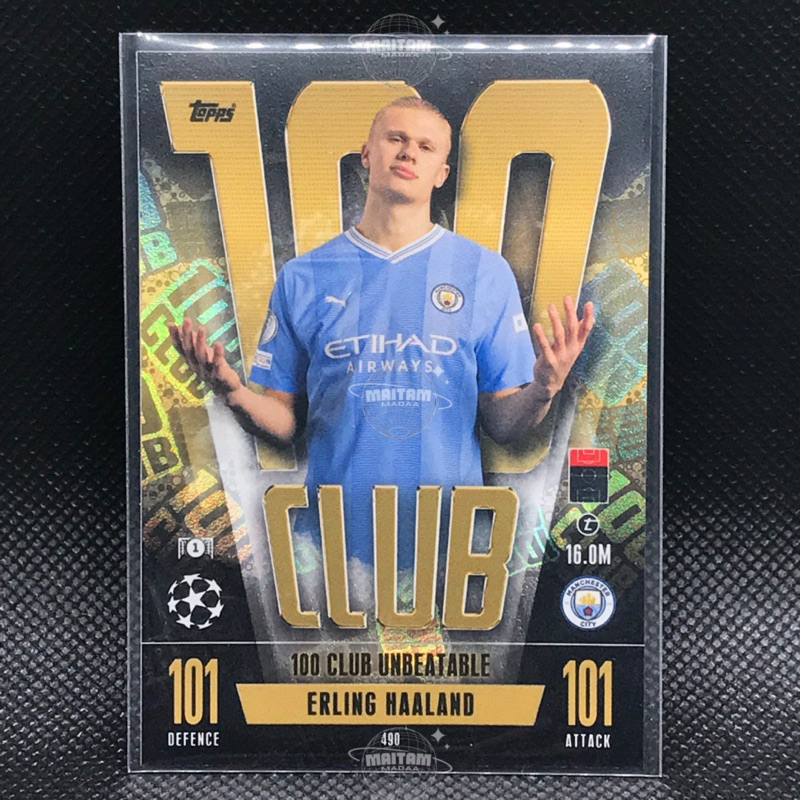 Match Attax 23/24 100 Club Unbeatable ERLING HAALAND #490 (Topps)