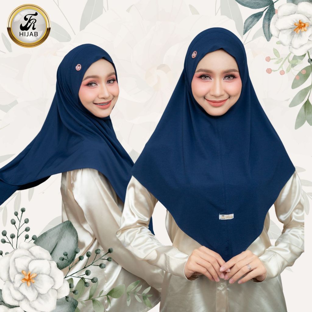 ผ้าคลุมฮิญาบสวมสำเร็จ หน้าสไตล์ซีเรีย สวมใส่ง่ายมีคาง ผ้าเย็นใส่สบาย มีหลายสี HM68วาริสมุสลิม