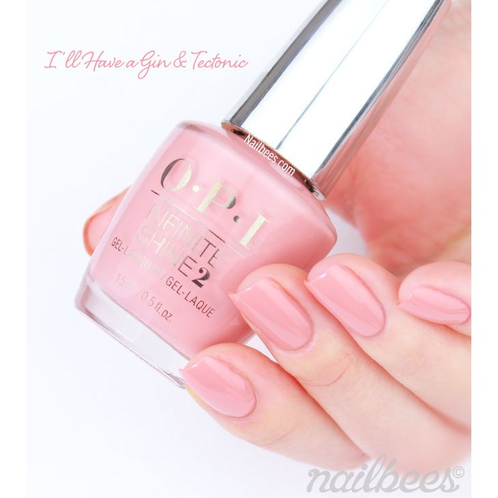 OPI Infinite Shine - I'll have a Gin & Tectonic (IS I61) ยาทาเล็บ สีกึ่งเจล สีชมพูนู้ด undertone อมส้มนิดๆ แท้ %