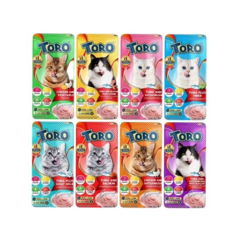 ถูกสุดๆ Toro Toro ขนมแมวเลีย 1ห่อมี5ซอง 15g.