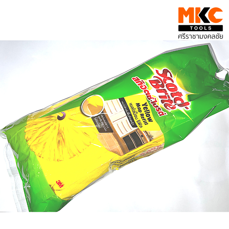 3M รีฟิลผ้าถูพื้น YELLOW MOP สีเหลือง Scotch Brite