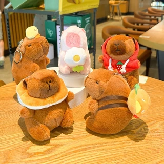 ใหม่ พวงกุญแจ คาปิบาร่า YS206 คาปิบาร่าเชฟ แฮมเบอร์เกอร์ น่ารัก ตุ๊กตานุ่มๆ พร้อมส่งในไทย