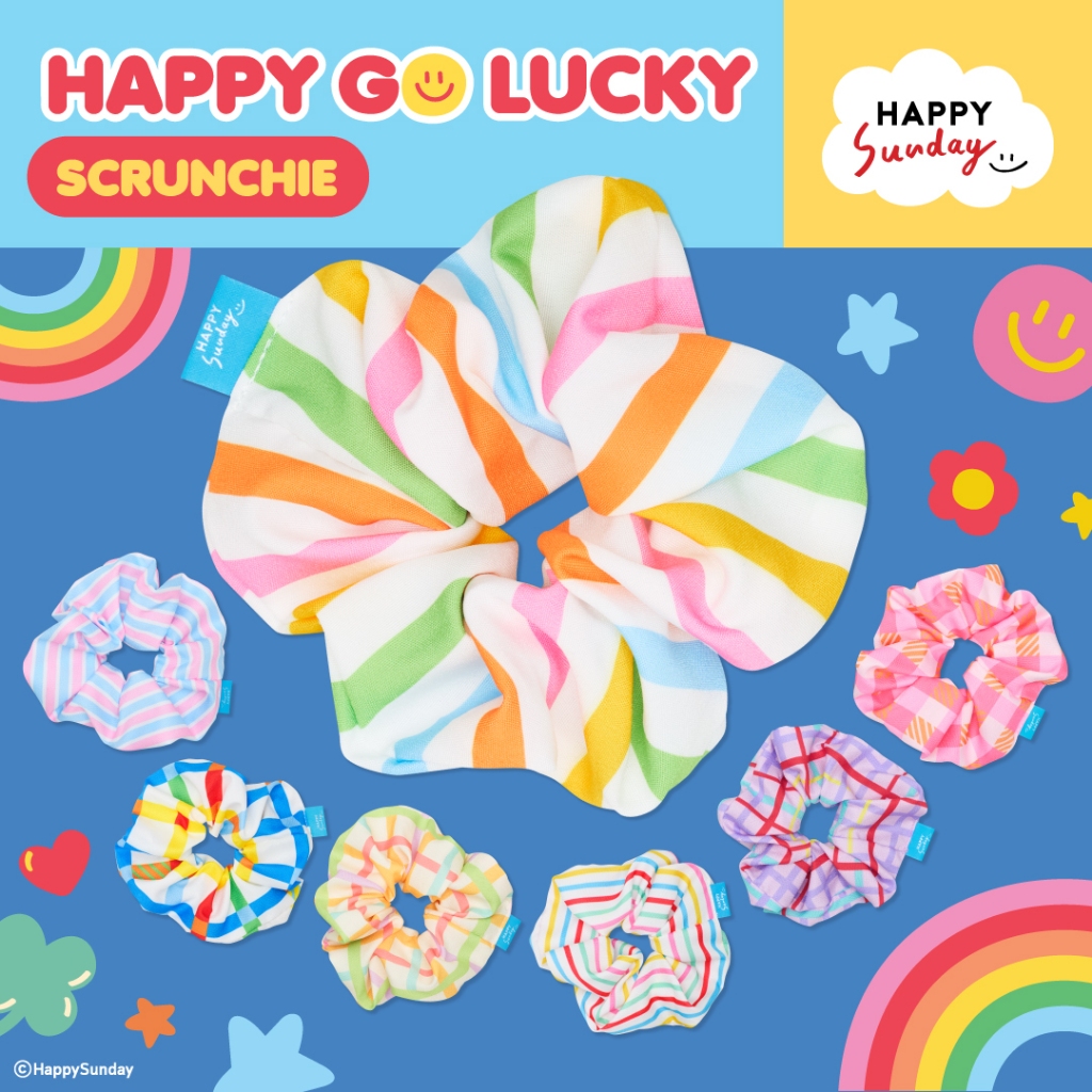 HAPPY GO LUCKY SCRUNCHIES | ยางมัดผมสีดีต่อใจ