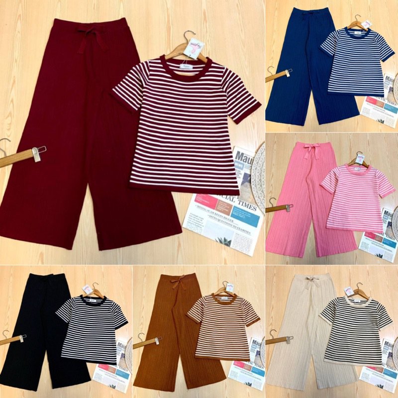 LILY ชุดเซ็ต 2 ชิ้น[เสื้อ+กางเกง] ผ้าไหมพรมนุ่มใส่สบาย สินค้านำเข้า งานดี ผ้าดี คัดติ้งเป๊ะค่า