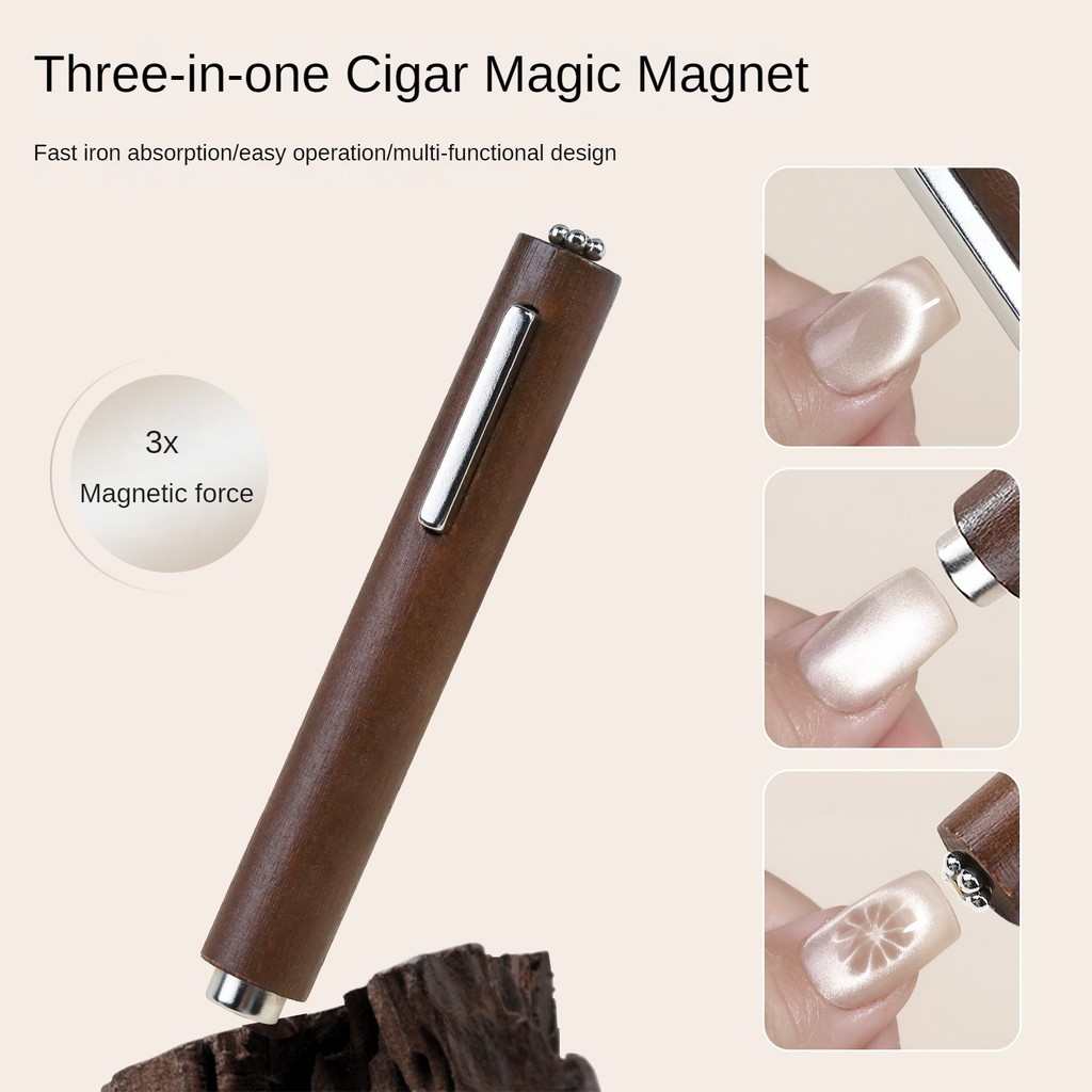 3 In 1 เล็บแม่เหล็กชุดปากกา 3D CAT EYE Dual-Ended Wand เจลเล็บ Magic เล็บ DIY Salon เครื่องมือ