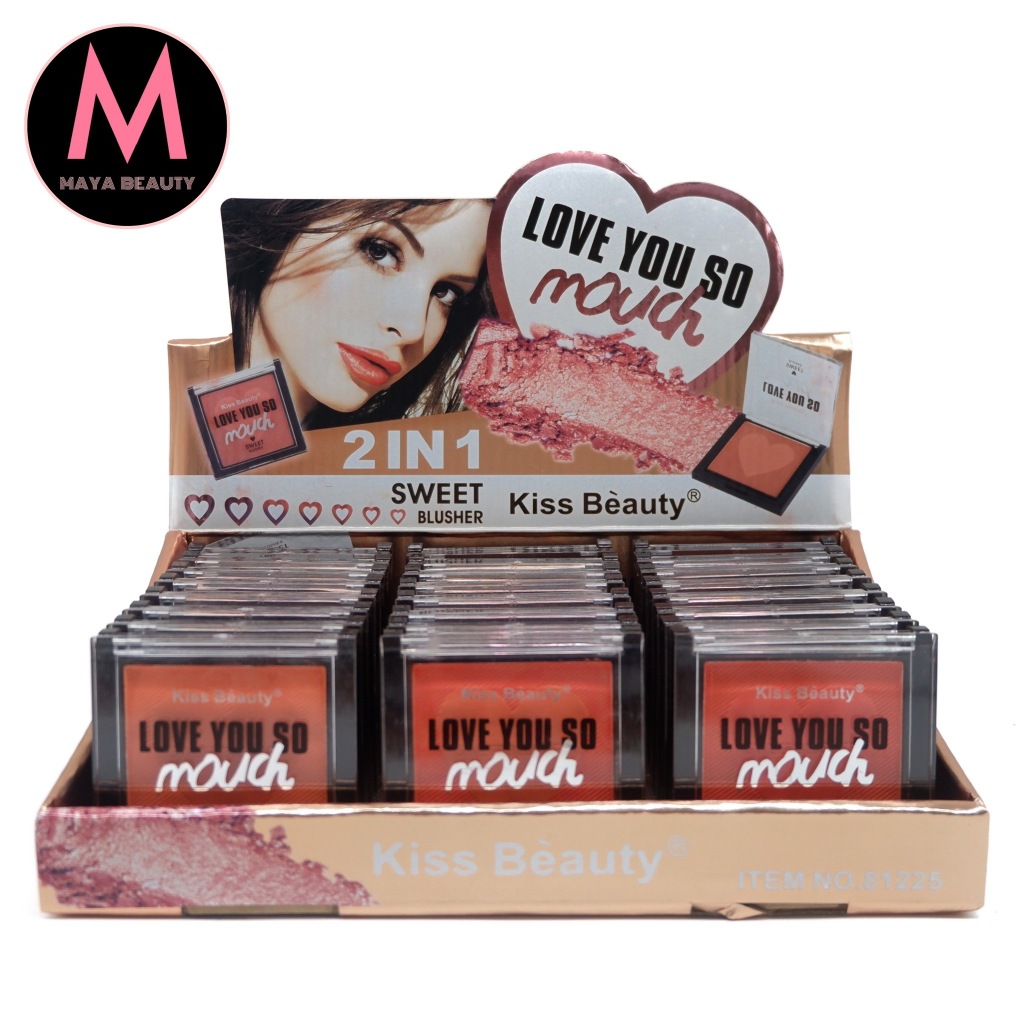 {24ตลับ} Kiss Beauty 2in1 Sweet Blusher บลัชออนเนื้อเนียน แมทต์และชิมเมอร์ สีสันเป็นธรรมชาติ